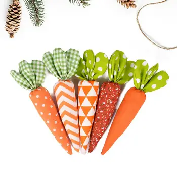 Великденски декор 5 бр. Великденски морков бижута от изкуствена тъкан, Моркови за украса на дома Парти Супер Мек устойчив на абразия празник