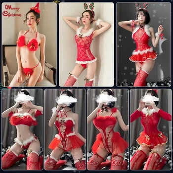 Секси бельо cosplay униформи на Изкушението Коледен костюм Дамски плюшен секси окото облекло Костюм Директен доставка