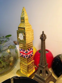 18 см изделия часовници лондон забележителности с готик часовника кула Биг Бен модел Елизабет Тауэрс красят стаята бягство подпори