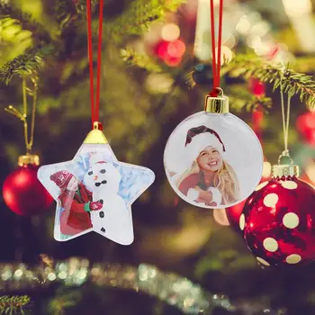 Коледна украса Снимка на пет звезден Топка на Коледна Украса X-mas Коледно Дърво Decoracion Hogar За Дома Сам Party Детски Подаръци