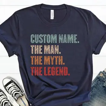 Изработена по поръчка риза the man the мит the legend, Персонални Риза на баща Ден, Изработени по поръчка Тениска за татко, Адаптивни Тениска за Баща, Подарък за Гр