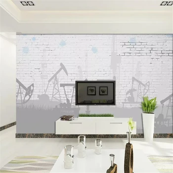 Потребителски тапети 3d стенопис Промишлена експлоатация в скандинавски стил ретро тухлена стена фонова стена хол ресторант 3D тапети