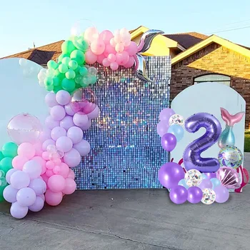 Украса за парти по случай рождения ден на малката Русалка, балони 