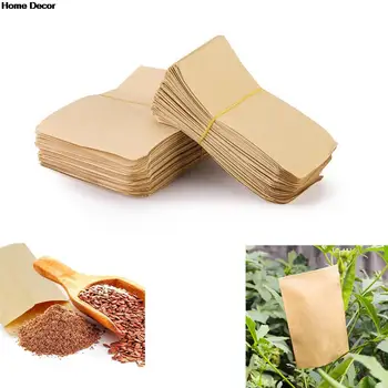 100шт защитни пликове от гореща крафт-хартия за семена, чанти за съхранение на мини-пликове, пакети за инструменти за дома градина
