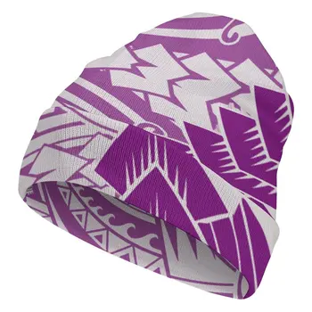 Полинезийская изработени по поръчка шапка с винтажным художествен модел Зимна топла вязаная капачка на Мъжки Дамски Универсална модни и ежедневни капачка 2023 Зима