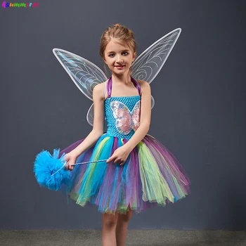 Рокля-пакетче принцеси, Феи за момичетата с пеперуди и крила, Elven Пеперуда-ангел, елегантни рокли за Хелоуин, балетные рокли за парти по случай рождения Ден