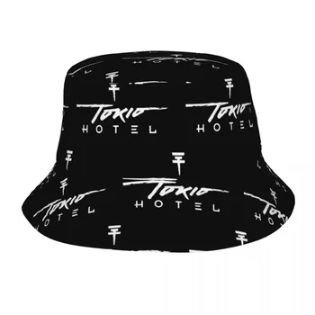 Уникално лого Tokio Hotel, панама за жени, защита от ултравиолетови лъчи, Реколта шапки-боб, Летни шапки за пътуване