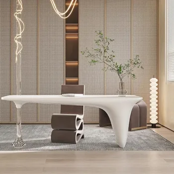 Италиански светъл луксозен бюро, бюро в стил самота, дизайнерски бюро, арт бюро, Скандинавски стил