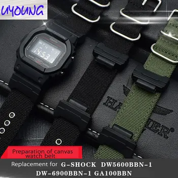 Класически черни парусиновые часовници за cso G-SHOCK DW-5600 DW6900 DW5035 Каишка за часовника 16 мм