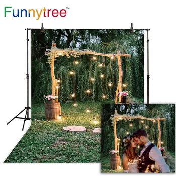 Сватбена фотосесия Funnytree фон за беседки boda фотофон студио за фотография с дърво и цветя, Ретро реквизит фотозона