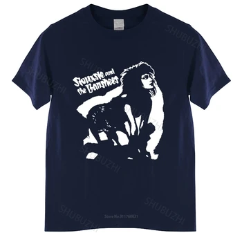 Памучен Тениска, Мъжки Блузи с кръгло деколте, Лицензиран Тениска Siouxsie and the Banshees Hands & Knees по-Голям размер, Homme, Черна Тениска