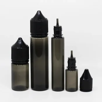 1бр Черна Прозрачна бутилка за изстискване на течност от PET пластмаса 10/15/30 мазнини/30 дължина/60/100/ Флаконите с масло за капки за очи под формата на писалки обем 120 мл.