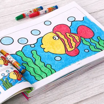 Детска градина 6 бр./компл. Образование На Графити Награда Оцветяване На Детски Анимационни Графики Цветни Книга 6 Видове Награда-За Оцветяване На Едро