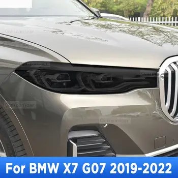 Цвят на Автомобилни Фарове Против Надраскване Опушен-Черна Защитно Фолио От Самовосстанавливающегося TPU Етикети За BMW X7 G07 2019-2022 Аксесоари