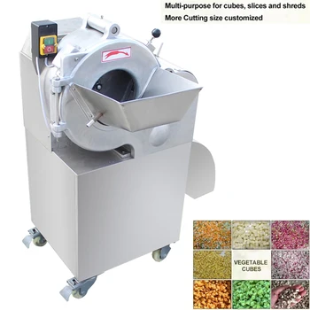 Многофункционална машина за нарязване на лук, Автоматична машина за нарязване на зеленчуци на кубчета Голям капацитет, Електрическа машина за нарязване на зеленчуци слайсером