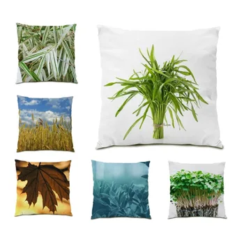 Калъфи за възглавници от тропически палми, украса от цветя от полиестер и лен, аксесоари за дома и хол по поръчка F2142