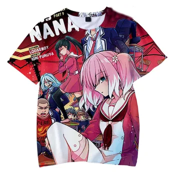 Нова тениска за cosplay Munou na Nana, тениска Nana Hiiragi, летни тениски от терилена с къс ръкав