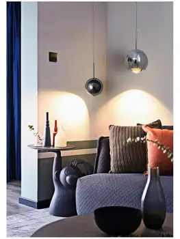 Домашен Хром окачен led Топка, окачена лампа luminaria, спалня, Модерна трапезария, Регулируем кабел, окачен лампа, осветление на кухнята