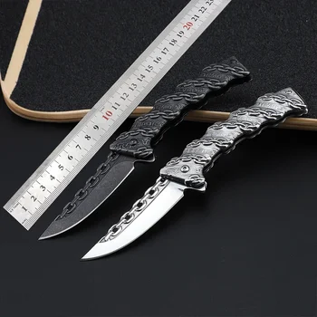 Креативен Верижна Сгъваем Многофункционален Нож От Неръждаема Стомана За Нощуване На Открито, Колекция От Ножове За Самозащита, Декоративен Нож