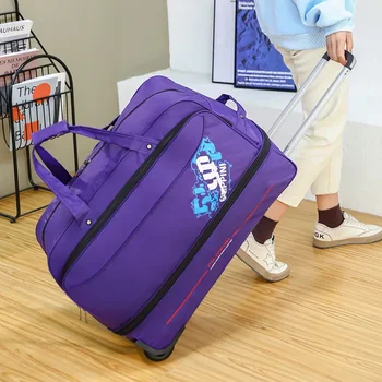 Мъжки пътна спортна чанта-тролей-Голям капацитет, бизнес градинска водоустойчив плат Оксфор, износостойкая Сгъваема чанта за багаж