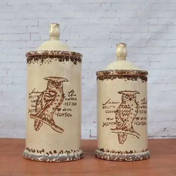 Украса в американски стил за стария керамичен фарфорового саксията офис за декорация на дома порцеланова банка ваза