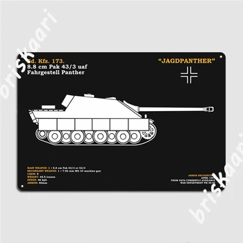 Метални Табели Jagdpanther С Плакат, Украшающая Стени Клубен бар, Декорация на стените на кръчмата, Тенекеджия Табели, Плакати