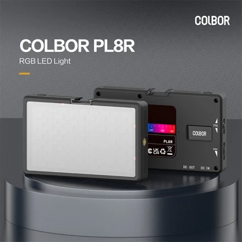 COLBOR PL8R RGB Пълноцветен Led Видео Магнитни Мини-Заполняющий Видео сигнал с Дисплей Камера Мини RGB Light Смартфон