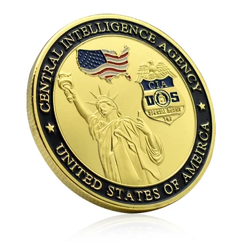 Златна монета на Статуята на Свободата в САЩ, Мемориал медал на ЦРУ, позлатени художествени декорации, колекционерски подаръци