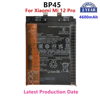 100% Оригинална батерия BP45 4600 mah за Xiaomi Mi 12 Pro, резервна батерия за телефона