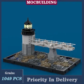 MOC City Point Lighthouse с базовият модел Building Block Assembly Колекция от играчки и подаръци