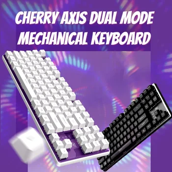 Механична клавиатура MiFuny 87key, двухрежимная Rgb клавиатура Bluetooth, офис и детска клавиатура Cherry Kaycap за преносими КОМПЮТРИ