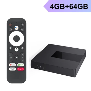 KM7 Smart TV Box 11 ATV Сертифициран Google, 4 GB оперативна ПАМЕТ, 64 GB 4K USB3.0 Двойно WiFi AV1 BT4.2 Телеприставка 2 GB 16 GB