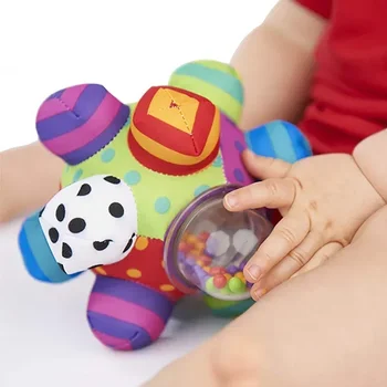 Дрънкалки с бугристым топката, Сензорни играчки-свирки за деца, Когнитивно-забавни Играчки за развитието на мозъка на новороденото, подарък за малки деца