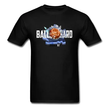 Тениски с 3D-модел Бруклин HARD BALL Мъжка черна тениска Мъжки летни дрехи Тениски с надпис Basketballer Game Group