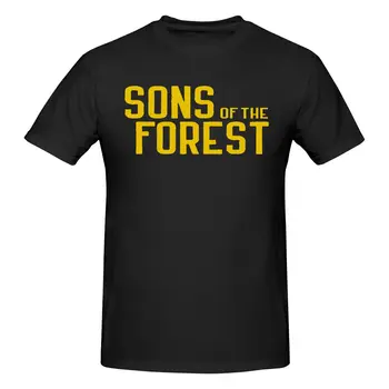 Тениска с логото на играта The Forest 2 Sons Of The Forest, памучен мъжка тениска с кръгло деколте и къс ръкав