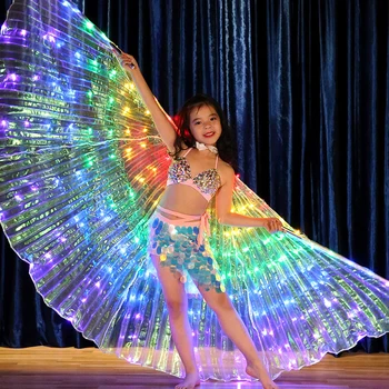 Широк ъгъл на видимост, Крило Isis, led светлини за детски цирк, светещи костюми, празнично шоу, Крило Isis, флуоресцентно пеперуда, ориенталски танци, Крило