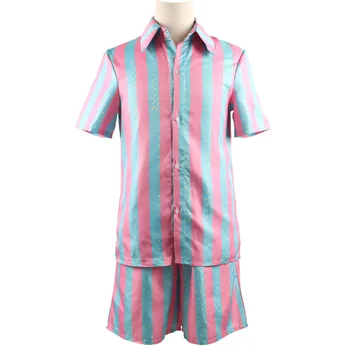 Костюм за ролеви игри Кен Райън Гослинга, мъжка лятна риза с къси ръкави, яке, къси панталони, комплект мъжки коледно униформи, празнична облекло