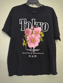 Популярната тениска Poison Tokyo Limitless Pink Flower, размер XL