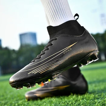 2022 НОВИ мъжки футболни обувки за възрастни и деца, футболни обувки с високи щиколотками, спортни обувки за тренировки на трева, 2022 Мъжки маратонки