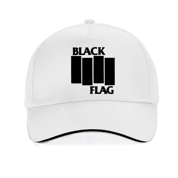 Бейзболна шапка на BLACK FLAG Rock Band в стил хип-хоп, мъжки и дамски шапка, памучни регулируеми шапки, шапки пънк групи