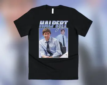 Тениска Jim Halpert Homage, забавна тениска в стил американски офис на 90-те в стил ретро, с много риба тон