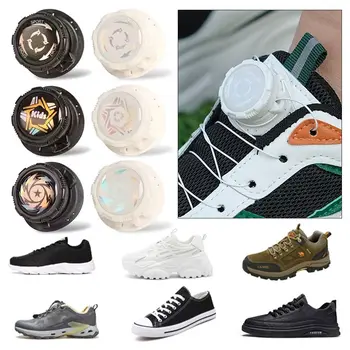1 чифт ротационни веревочных връзки с въртяща се ключалка, маратонки от метална тел, Ежедневни обувки, маратонки, Без вратовръзка, връзките за обувки, Универсални автоматични