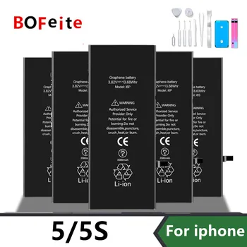 Батерия BoFeite за Apple iPhone 5 5S за подмяна на мобилен телефон Bateria 