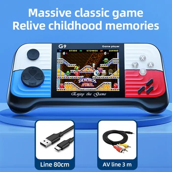 Игрова конзола G9, 3,0-инчов геймпад, вграден контролер за 666 игри плейъри Подкрепа за свързване на телевизора за деца