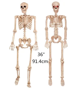 Горещи човешки скелети Череп на Цялото тяло Хелоуин Скелет Cosplay Аксесоари за дома бара Парти Украса за Хелоуин