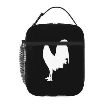 Gallos Gamefowl - Термосумка С Бяло Лого на марката За Ланча, Детска кутия За Обяд, Училищна чанта За Обяд