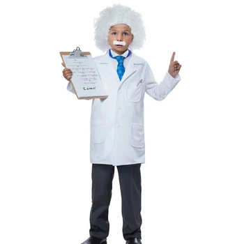 Униформи учен Айнщайн Наука и техника Cosplay детски костюм на Пурим 4-9 години