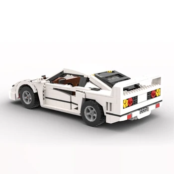 НОВ 1098шт 1987 F40 Модел суперавтомобил Bricks с двигател V8 Строителни блокове 42143 Малка версия. Играчки за спортни коли за момичета и момчета, подаръци за деца