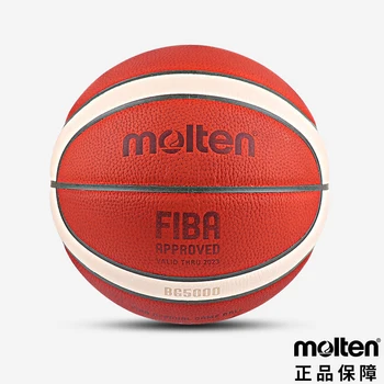 Официална баскетболна топка от разтопена телешка кожа BG5000 № 7/6 за тренировки на открито и закрито, Мъже, Жени