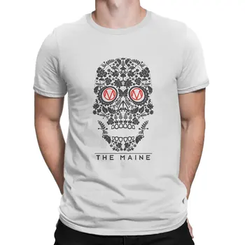 Мъжка тениска с логото на черепа The Maine Band, блузи с яка-часова, тъканно тениска, забавна идея за подарък на по-високо качество
